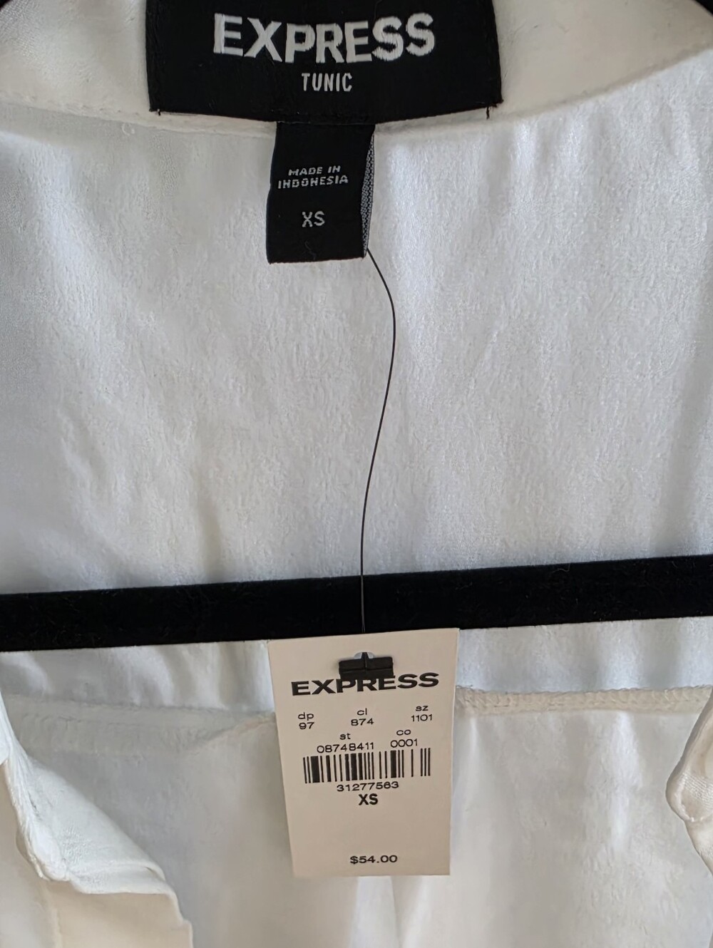 Express White Tunic Top - XS